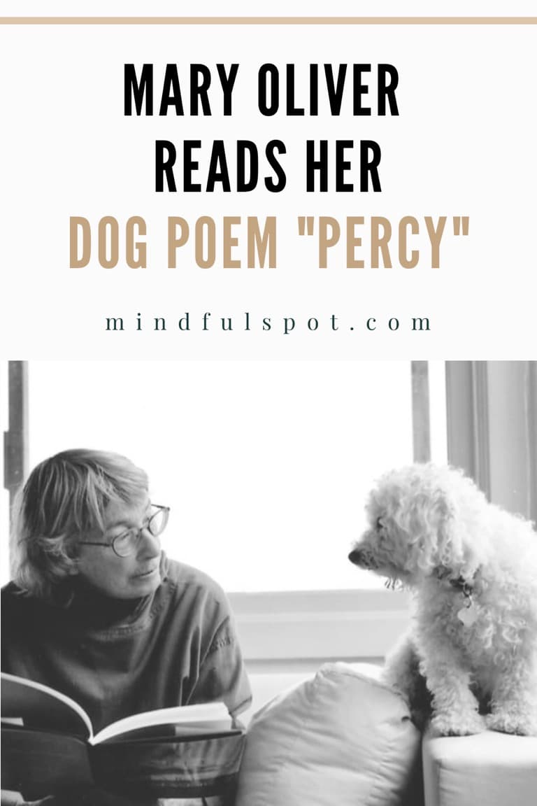 Mary Oliver and her dog Percy.